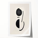 Minimalist Abstract Canvas Prints – Geometric Black & Beige Wall Art