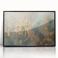 Elegant Moody Modern Wall Art - Abstract Teal & Gold Canvas Print