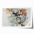 Abstract Fluid Canvas Art – Gold & Brown Marble Ink Swirls