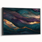Premium Abstract Art Pieces – Teal & Plum Luxury Wall Decor
