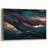 Premium Abstract Art Pieces – Teal & Plum Luxury Wall Decor