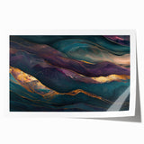 Premium Abstract Art Pieces – Teal & Plum Luxury Wall Decor