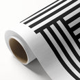 Modern Geometric Abstract Wall Art - Black and White Line Art