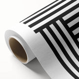 Modern Geometric Abstract Wall Art - Black and White Line Art