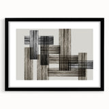Structured Silence – Minimalist Abstract Wall Art in Gray and Black