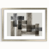 Structured Silence – Minimalist Abstract Wall Art in Gray and Black