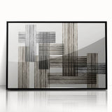Structured Silence – Minimalist Abstract Wall Art in Gray and Black