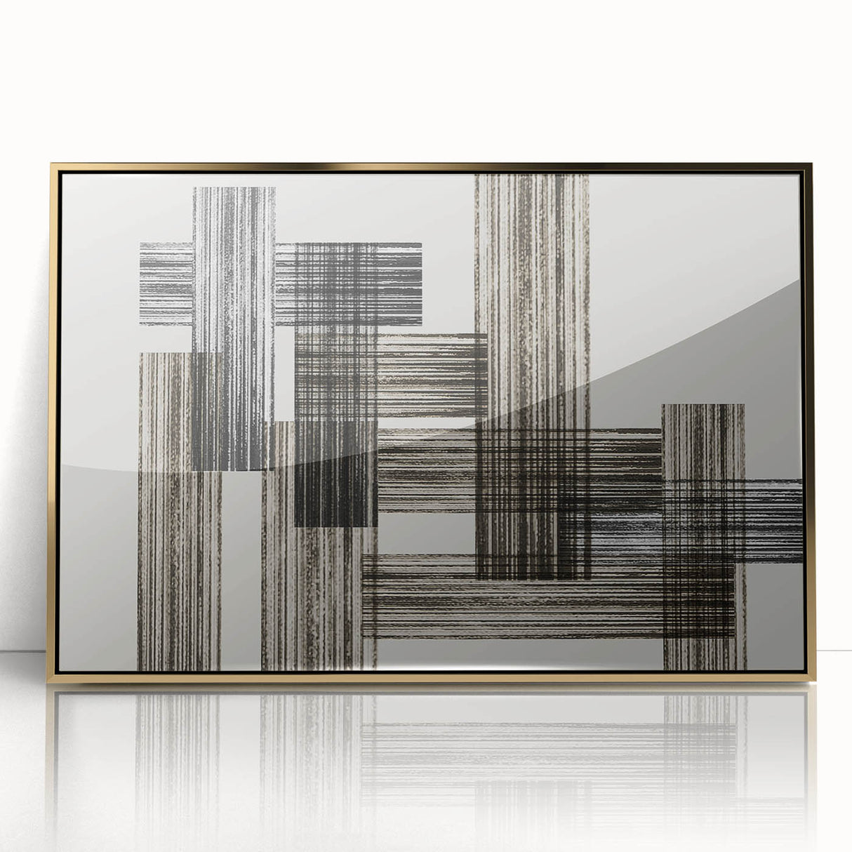 Structured Silence – Minimalist Abstract Wall Art in Gray and Black