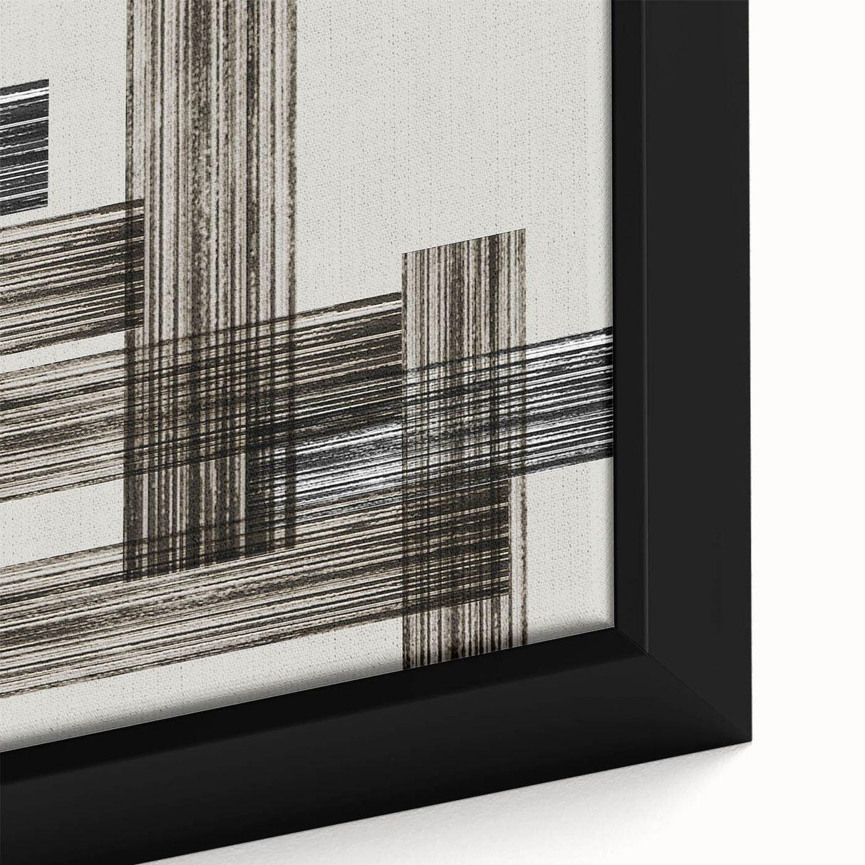 Structured Silence – Minimalist Abstract Wall Art in Gray and Black