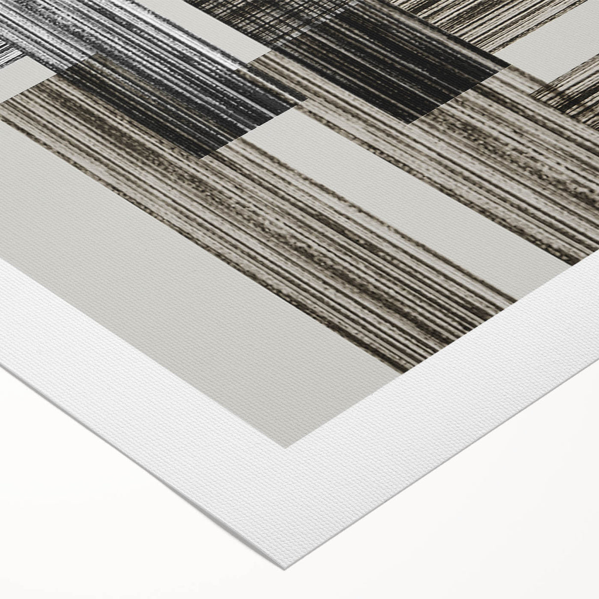 Structured Silence – Minimalist Abstract Wall Art in Gray and Black