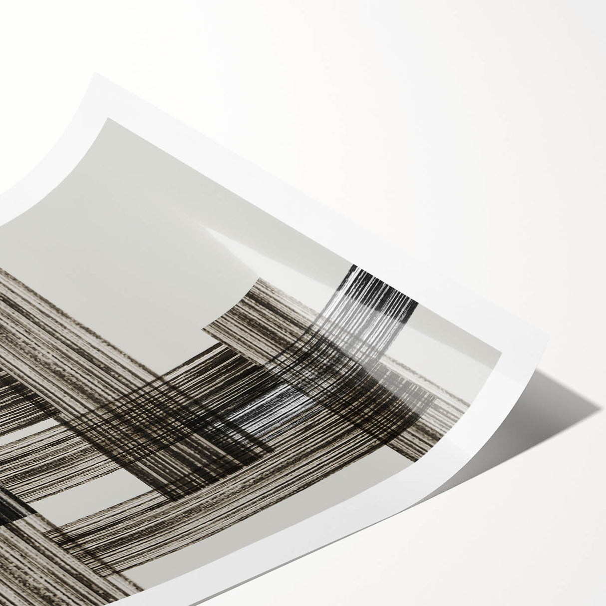 Structured Silence – Minimalist Abstract Wall Art in Gray and Black