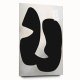 Geometric Minimalist Abstract Wall Art – Bold Black Organic Shapes