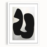 Geometric Minimalist Abstract Wall Art – Bold Black Organic Shapes