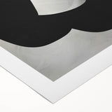 Geometric Minimalist Abstract Wall Art – Bold Black Organic Shapes