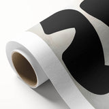 Geometric Minimalist Abstract Wall Art – Bold Black Organic Shapes