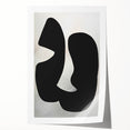 Geometric Minimalist Abstract Wall Art – Bold Black Organic Shapes