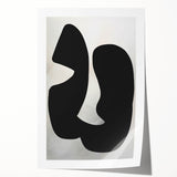 Geometric Minimalist Abstract Wall Art – Bold Black Organic Shapes