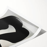 Geometric Minimalist Abstract Wall Art – Bold Black Organic Shapes