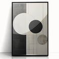 Abstract Geometric Wall Art – Minimalist Black, White, and Line Design