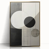 Abstract Geometric Wall Art – Minimalist Black, White, and Line Design