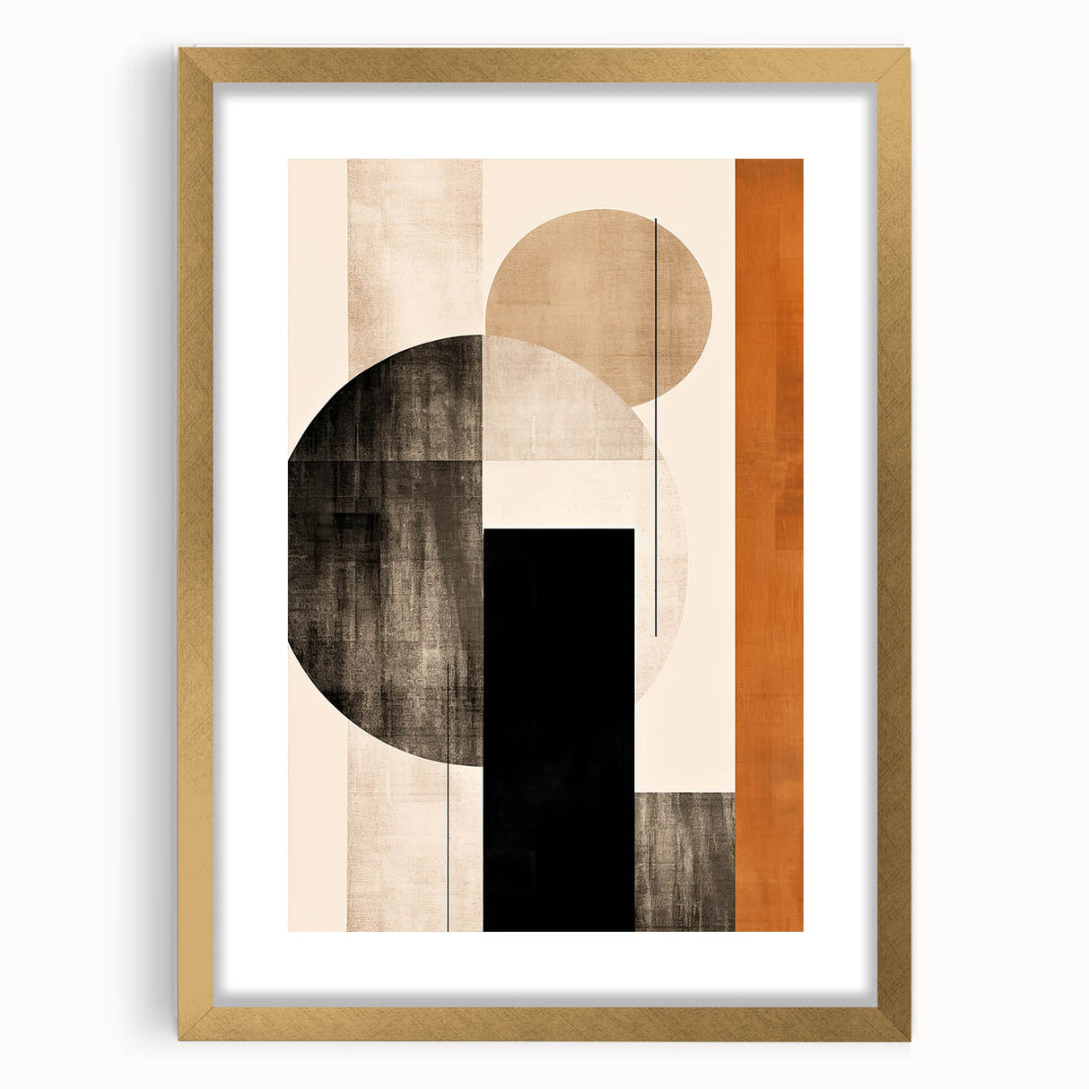Modern Geometric Wall Décor – Minimalist Abstract Earth Tone Design
