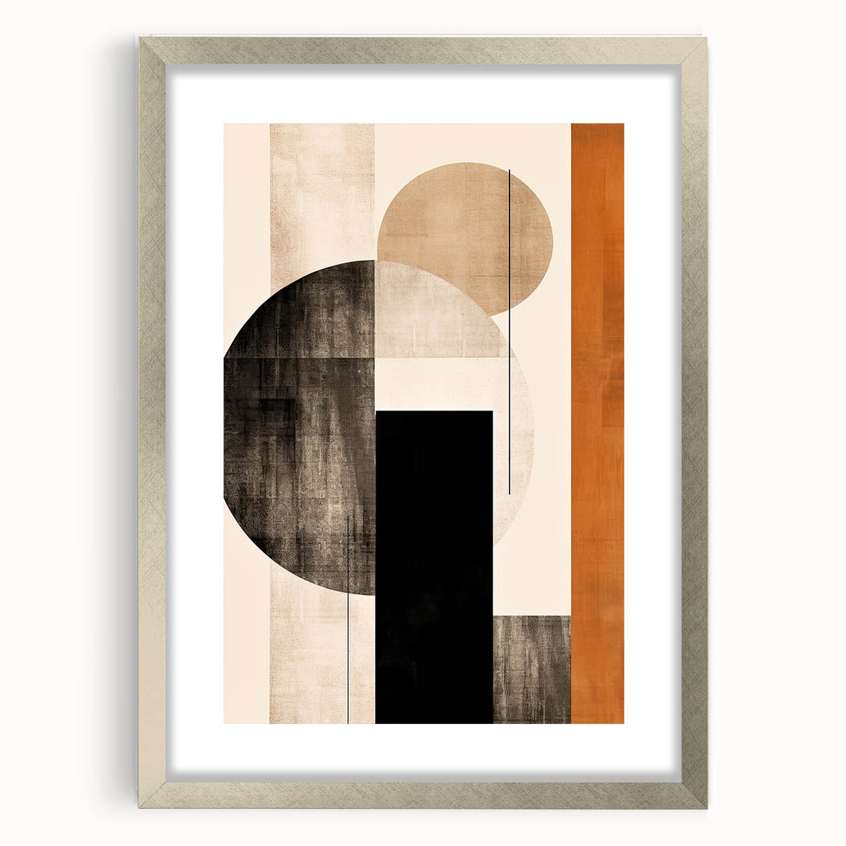 Modern Geometric Wall Décor – Minimalist Abstract Earth Tone Design