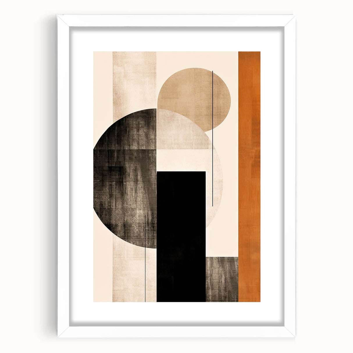 Modern Geometric Wall Décor – Minimalist Abstract Earth Tone Design