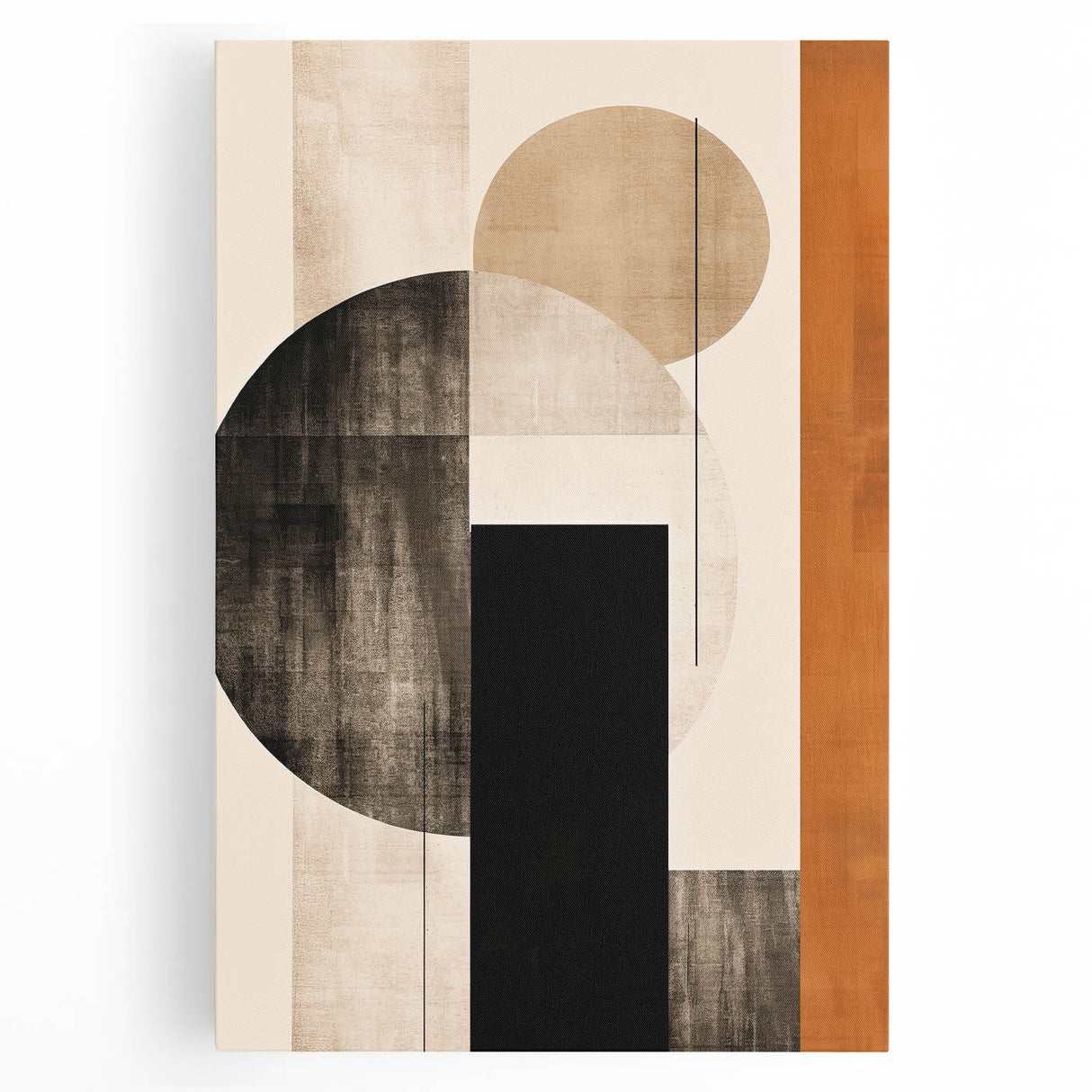 Modern Geometric Wall Décor – Minimalist Abstract Earth Tone Design