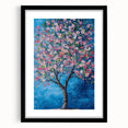 Cherry Blossom in Blue – Botanical Tree Art Prints & Wall Decor