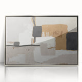 Textured Blocks – Contemporary Canvas Art in Earthen Harmony Abstracts