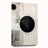 Geometric Minimalist Abstract Wall Art – Monochrome Circles & Lines