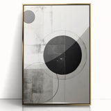 Geometric Minimalist Abstract Wall Art – Monochrome Circles & Lines