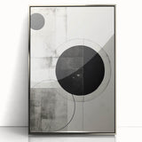 Geometric Minimalist Abstract Wall Art – Monochrome Circles & Lines
