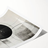 Geometric Minimalist Abstract Wall Art – Monochrome Circles & Lines
