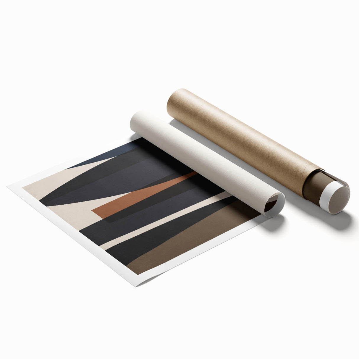 Linear Motion – Minimalist Wall Decor in Earthen Harmony Abstracts