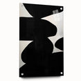 Geometric Minimalist Abstract Wall Art – Bold Black and White Shapes