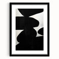 Geometric Minimalist Abstract Wall Art – Bold Black and White Shapes