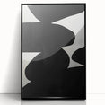 Geometric Minimalist Abstract Wall Art – Bold Black and White Shapes