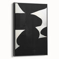 Geometric Minimalist Abstract Wall Art – Bold Black and White Shapes