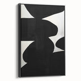 Geometric Minimalist Abstract Wall Art – Bold Black and White Shapes