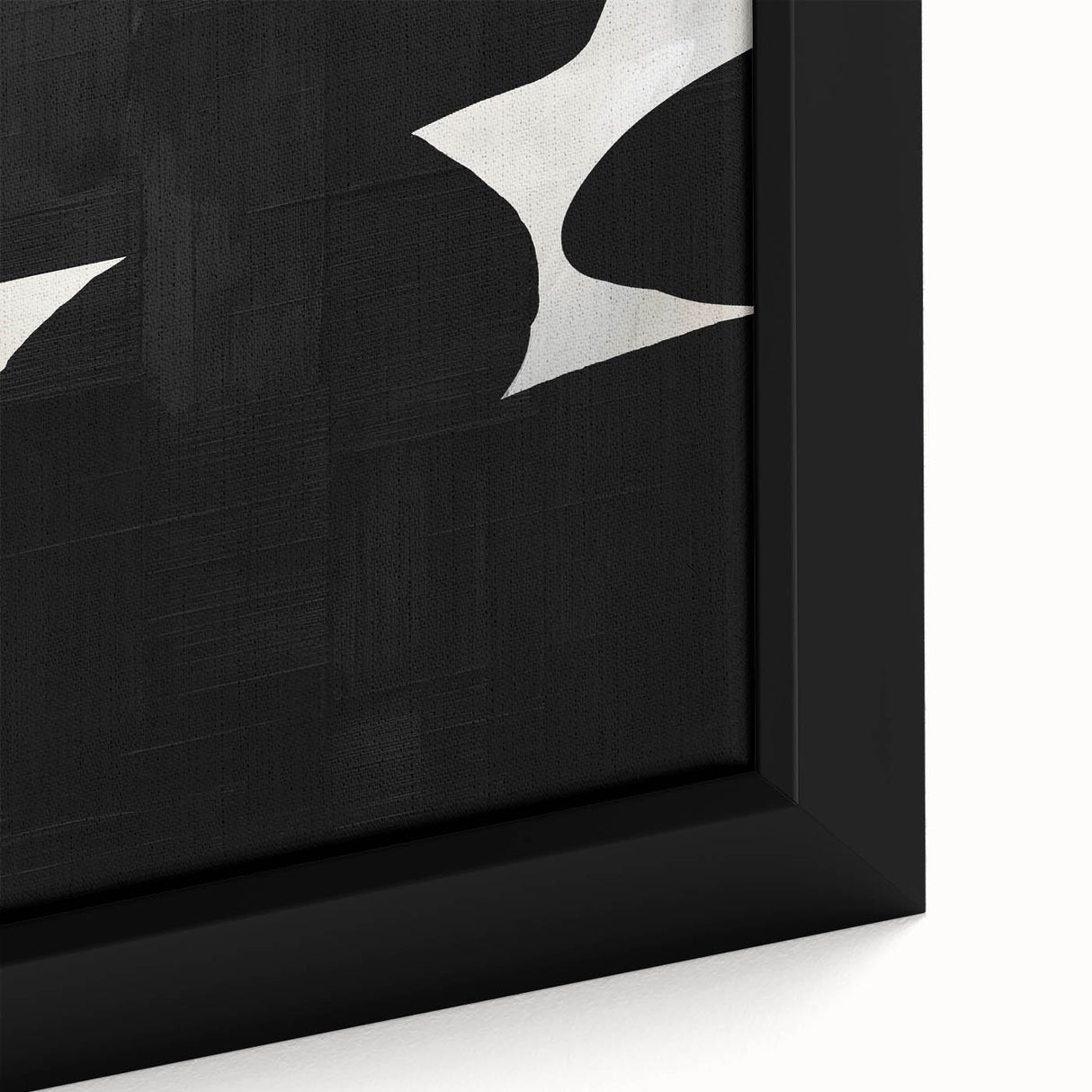 Geometric Minimalist Abstract Wall Art – Bold Black and White Shapes