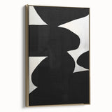 Geometric Minimalist Abstract Wall Art – Bold Black and White Shapes