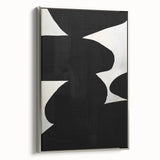 Geometric Minimalist Abstract Wall Art – Bold Black and White Shapes