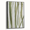 Earthen Harmony Abstracts – Olive Green and Light Gray Wall Art