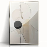 Minimalist Abstract Canvas Prints – Geometric Black and Beige Design