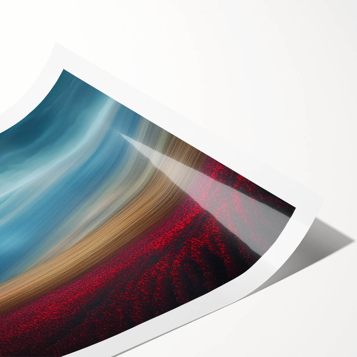 Crimson Tree on Rolling Hills – Landscape Art Prints & Wall Decor