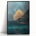 Golden Tree Reflection – Tranquil Landscape Art Prints & Decor