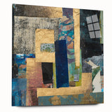 Golden Layers – Contemporary Canvas Art from Earthen Harmony Abstracts