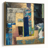 Golden Layers – Contemporary Canvas Art from Earthen Harmony Abstracts