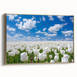 Vibrant floral canvas print showcasing a colorful assortment of wildflowers in a detailed, artistic style, perfect for brightening home decor or gallery walls.
